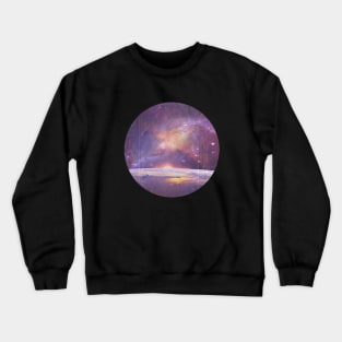 Space Galaxy Universe Print Crewneck Sweatshirt